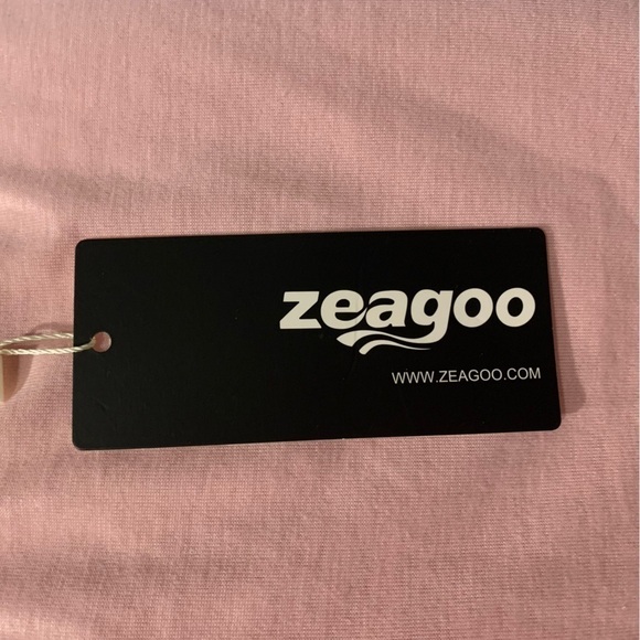 Zeagoo Raglan Sleeved Pullover Plus XXXL Pink with Black & White Stripes & Dots - Picture 7 of 9